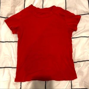 brandy melville red helen top